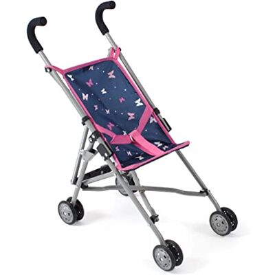 Bayer ® Buggy dla lalek Roma Butterfly, granatowy, lalki do 50 cm – 3-4 lata, wózek dla lalek, mini buggy Bayer ® Buggy dla lalek Roma Butterfly, granatowy, lalki do 50 cm – 3-4 lata, wózek dla lalek, mini buggy