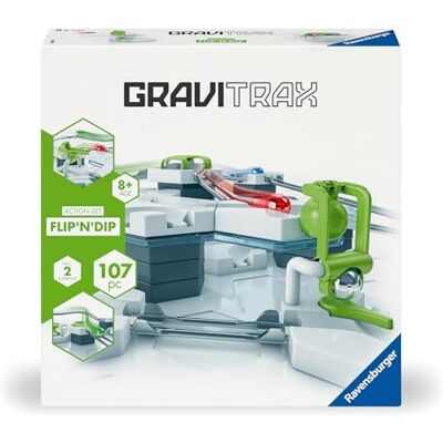 Ravensburger GraviTrax zestaw akcji Flip`n`Dip tor dla kulek i zabawka konstrukcyjna od 8 lat Ravensburger GraviTrax zestaw akcji Flip`n`Dip tor dla kulek i zabawka konstrukcyjna od 8 lat