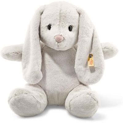 Steiff Maskotka zając Hoppie, słodka pluszowa zabawka, chłopcy, dziewczynki i niemowlęta od 0 miesięcy, długie uszy, Soft Cuddly Friends, pluszowe zwierzątko 38 cm małe, 080487 Steiff Maskotka zając Hoppie, słodka pluszowa zabawka, chłopcy, dziewczynki i niemowlęta od 0 miesięcy, długie uszy, Soft Cuddly Friends, pluszowe zwierzątko 38 cm małe, 080487