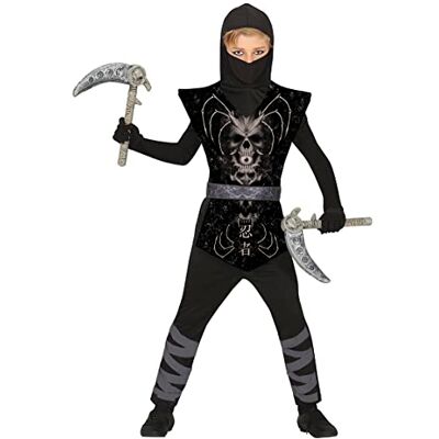 FIESTAS GUIRCA Kostium Czarnego Wojownika Ninja Spider Kostium Halloween Dziecko FIESTAS GUIRCA Kostium Czarnego Wojownika Ninja Spider Kostium Halloween Dziecko