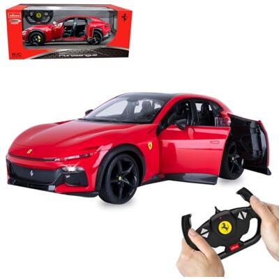 Jamara 402256 Ferrari Purosangue 1:14 2,4 GHz drzwi ręczne, zdalne sterowanie samochodem, samochód dla dzieci, zabawka z pilotem zdalnego sterowania, model samochodu, prezent dla dzieci, światło LED Jamara 402256 Ferrari Purosangue 1:14 2,4 GHz drzwi ręczne, zdalne sterowanie samochodem, samochód dla dzieci, zabawka z pilotem zdalnego sterowania, model samochodu, prezent dla dzieci, światło LED