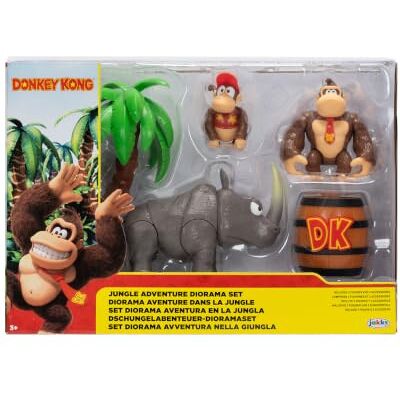 Super Diorama Donkey Kong Jungle Adventure i przegubowe figurki 6 cm Super Diorama Donkey Kong Jungle Adventure i przegubowe figurki 6 cm