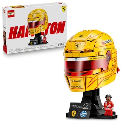 Lego Editions Kask Lewis Hamilton Scuderia Ferrari HP 43022 Gadżet F1, zestaw klocków dla dzieci i nastolatków, prezent dla fana Formuły 1, dla chłopców i dziewczynek 14+, 884 elementy Lego Editions Kask Lewis Hamilton Scuderia Ferrari HP 43022 Gadżet F1, zestaw klocków dla dzieci i nastolatków, prezent dla fana Formuły 1, dla chłopców i dziewczynek 14+, 884 elementy