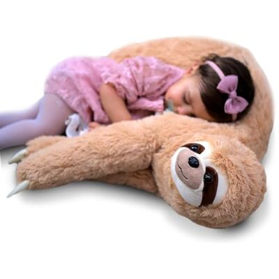 mikamax Sloth Pillow Maskotka Leniwiec Pluszak Leniwiec Łapy na Rzepy Miękki Plusz Brązowy 90CM mikamax Sloth Pillow Maskotka Leniwiec Pluszak Leniwiec Łapy na Rzepy Miękki Plusz Brązowy 90CM