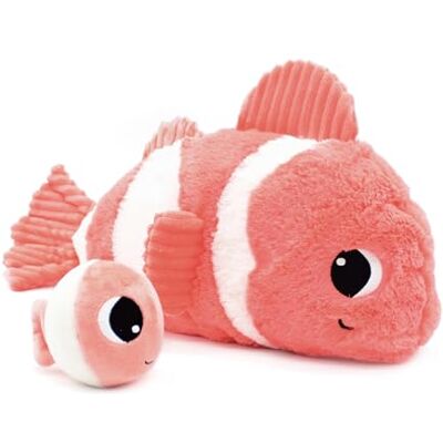 Les Déglingos PTIPOTOS by Les DEGLINGOS BIGOU The Clown Fish Mama/Bebe Ultra miękki pluszowy Świąteczny prezent z okazji urodzin 38 cm Aqua Les Déglingos PTIPOTOS by Les DEGLINGOS BIGOU The Clown Fish Mama/Bebe Ultra miękki pluszowy Świąteczny prezent z okazji urodzin 38 cm Aqua
