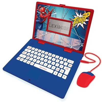 LEXIBOOK Disney Marvel Spider-Man Francuski/angielski dwujęzyczny komputer edukacyjny Zabawka dla dzieci z 124 zajęciami do nauki, zabawy i gry na pianinie Niebieski/czerwony, JC598SPi1LXB LEXIBOOK Disney Marvel Spider-Man Francuski/angielski dwujęzyczny komputer edukacyjny Zabawka dla dzieci z 124 zajęciami do nauki, zabawy i gry na pianinie Niebieski/czerwony, JC598SPi1LXB
