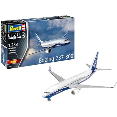 Revell 03809 Boeing 737-800 1:288 skala niezabudowany/niepomalowany plastikowy zestaw modeli Revell 03809 Boeing 737-800 1:288 skala niezabudowany/niepomalowany plastikowy zestaw modeli