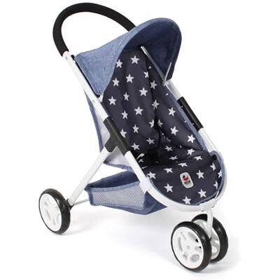 Bayer Buggy dla lalek Speedy – gwiazdka granatowa – nadaje się dla lalek do 46 cm – wysokość suwaka 58 cm Bayer Buggy dla lalek Speedy – gwiazdka granatowa – nadaje się dla lalek do 46 cm – wysokość suwaka 58 cm