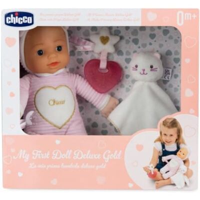 Chicco Zestaw upominkowy dla urodzenia lalki, Doudou Kittered Glittered Dentinal w sercu, zmywalne, miękkie i bezpieczne, odgrywanie ról, 0 miesięcy Chicco Zestaw upominkowy dla urodzenia lalki, Doudou Kittered Glittered Dentinal w sercu, zmywalne, miękkie i bezpieczne, odgrywanie ról, 0 miesięcy