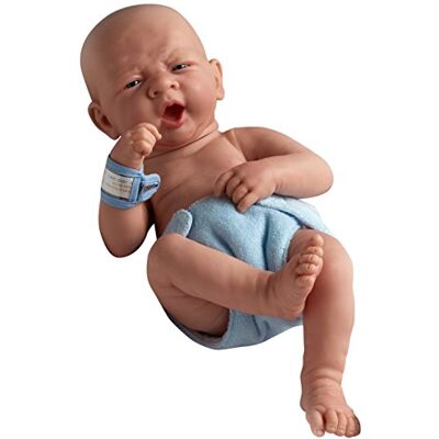 JC Toys La Newborn Boutique – lalka jak prawdziwa 35,6 cm anatomicznie poprawna dla chłopców – "First Tear" z wiynilu opracowana przez Berenguer – wyprodukowana w Hiszpanii JC Toys La Newborn Boutique – lalka jak prawdziwa 35,6 cm anatomicznie poprawna dla chłopców – "First Tear" z wiynilu opracowana przez Berenguer – wyprodukowana w Hiszpanii