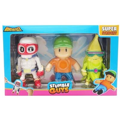 Bizak MONSTERFLEX Stumble Guys, zestaw 3 figurek do gry wideo, rozsuwana i elastyczna lalka, 25 cm, do kolekcjonowania, dla dorosłych fanów kolekcjonerów, dzieci w wieku od 6 lat (64390005-1) Bizak MONSTERFLEX Stumble Guys, zestaw 3 figurek do gry wideo, rozsuwana i elastyczna lalka, 25 cm, do kolekcjonowania, dla dorosłych fanów kolekcjonerów, dzieci w wieku od 6 lat (64390005-1)