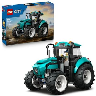 Lego City Traktor, zabawka dla dzieci od 6 lat, ciągnik z gumowymi oponami i minifigurką rolnika, pomysł na prezent dla 6-latka, dla chłopca i dziewczynki na urodziny, ozdoba na biurko 60498 Lego City Traktor, zabawka dla dzieci od 6 lat, ciągnik z gumowymi oponami i minifigurką rolnika, pomysł na prezent dla 6-latka, dla chłopca i dziewczynki na urodziny, ozdoba na biurko 60498