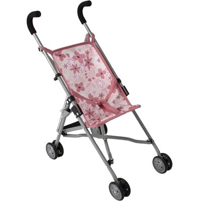 Bayer Buggy dla lalek Roma, wózek dla lalek, mini buggy, kwiaty różowe Bayer Buggy dla lalek Roma, wózek dla lalek, mini buggy, kwiaty różowe