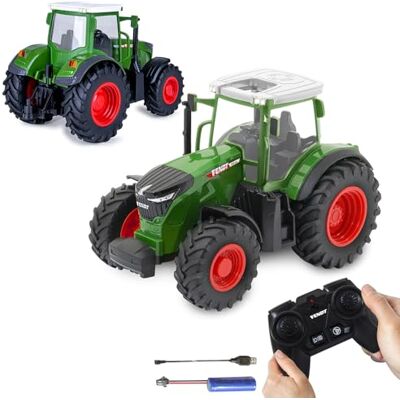Jamara 405340 Fendt 1050 Vario 1:24S 2,4 GHz traktor Fendt Vario zabawka, zdalnie sterowany traktor RC dla dzieci, model pojazdu rolniczego, prezent dla dzieci, tryb demo Jamara 405340 Fendt 1050 Vario 1:24S 2,4 GHz traktor Fendt Vario zabawka, zdalnie sterowany traktor RC dla dzieci, model pojazdu rolniczego, prezent dla dzieci, tryb demo