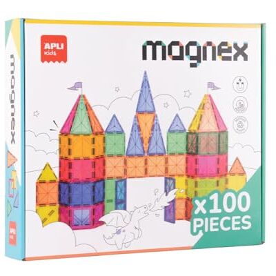 APLI Kids 20138 Magnex 100 sztuk Magnex Zestaw konstrukcyjny Zestaw 3D dla dzieci 3+ Kolorowe magnesy geometryczne Zabawka edukacyjna Steam dla kreatywności i rozwoju poznawczego APLI Kids 20138 Magnex 100 sztuk Magnex Zestaw konstrukcyjny Zestaw 3D dla dzieci 3+ Kolorowe magnesy geometryczne Zabawka edukacyjna Steam dla kreatywności i rozwoju poznawczego