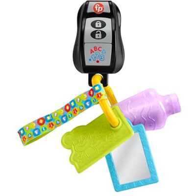 Fisher Price Laugh & Learn Play & Go Activity Keys, wersja angielska, niemiecka, francuska, HXF50 Fisher Price Laugh & Learn Play & Go Activity Keys, wersja angielska, niemiecka, francuska, HXF50