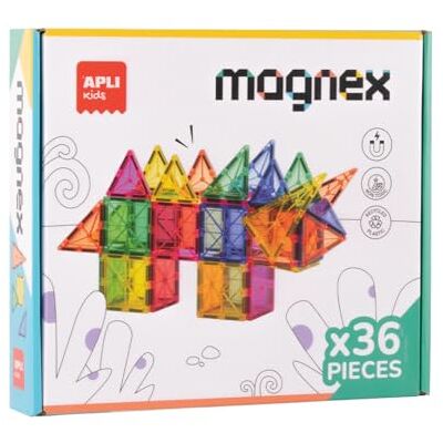 APLI Kids 20136 Magnex 36-częściowy zestaw konstrukcyjny Magnex Zestaw 3D dla dzieci 3+ Kolorowe magnesy geometryczne Zabawka edukacyjna Steam dla kreatywności i rozwoju poznawczego APLI Kids 20136 Magnex 36-częściowy zestaw konstrukcyjny Magnex Zestaw 3D dla dzieci 3+ Kolorowe magnesy geometryczne Zabawka edukacyjna Steam dla kreatywności i rozwoju poznawczego