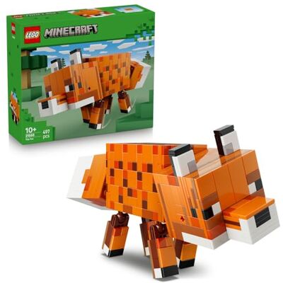 Lego Minecraft Lis, kreatywna zabawka konstrukcyjna dla chłopca i dziewczynki z ruchomą figurką lisa, pomysł na prezent dla 10-latka na urodziny, gamingowa ozdoba do pokoju dziecięcego 21588 Lego Minecraft Lis, kreatywna zabawka konstrukcyjna dla chłopca i dziewczynki z ruchomą figurką lisa, pomysł na prezent dla 10-latka na urodziny, gamingowa ozdoba do pokoju dziecięcego 21588