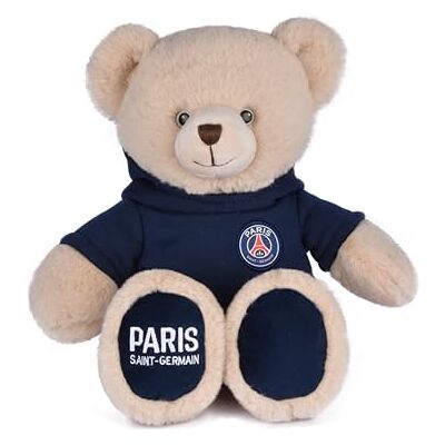 Doudou et Compagnie PSG Maskotka Pluszowy Niedźwiedź 50 cm Oficjalna licencja Paris Saint-Germain Zdejmowana bluza z kapturem Miękki pluszowy miś pomysł na prezent pamiątkowy PSG dla dzieci i kibiców fanów Doudou et Compagnie PSG Maskotka Pluszowy Niedźwiedź 50 cm Oficjalna licencja Paris Saint-Germain Zdejmowana bluza z kapturem Miękki pluszowy miś pomysł na prezent pamiątkowy PSG dla dzieci i kibiców fanów