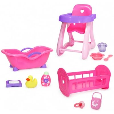JC Toys 81453 Akcesoria dla lalek, różowe JC Toys 81453 Akcesoria dla lalek, różowe