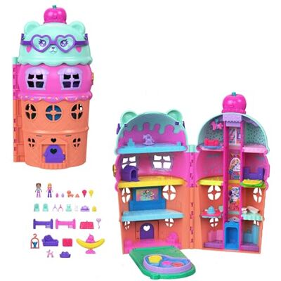 Polly Pocket Lodowy deser – Domek do zabawy Otwierany zestaw z motywem lodowego misia, w środku 2 mikrolalki i ponad 25 elementów, takich jak mebelki, zabawka dla dzieci 4+, JKB89 Polly Pocket Lodowy deser – Domek do zabawy Otwierany zestaw z motywem lodowego misia, w środku 2 mikrolalki i ponad 25 elementów, takich jak mebelki, zabawka dla dzieci 4+, JKB89