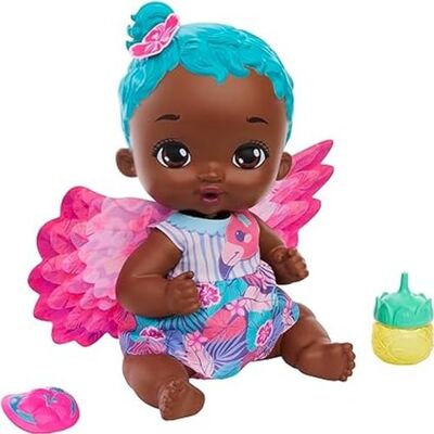 Mattel My Garden Baby Flamenco Baby & Siku Różowe włosy Lalka dla niemowląt z pieluchą, butelką i akcesoriami, prezent +3 lata (HPD11) Mattel My Garden Baby Flamenco Baby & Siku Różowe włosy Lalka dla niemowląt z pieluchą, butelką i akcesoriami, prezent +3 lata (HPD11)