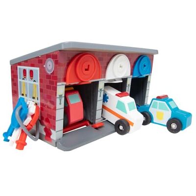 Melissa & Doug – drewniany garaż z pojazdami ratunkowymi i kluczami (pojazdy ratunkowe, rozwijanie motoryki, kodowanie kolorami) Melissa & Doug – drewniany garaż z pojazdami ratunkowymi i kluczami (pojazdy ratunkowe, rozwijanie motoryki, kodowanie kolorami)