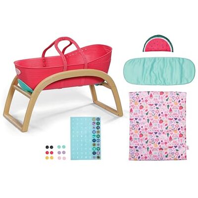 BABY born Wózek wiklinowy 3 w 1 z funkcją Click & Play Funkcja 3 w 1, łóżko, kołyska i noszenie, kołdra i poduszka w zestawie BABY born Wózek wiklinowy 3 w 1 z funkcją Click & Play Funkcja 3 w 1, łóżko, kołyska i noszenie, kołdra i poduszka w zestawie