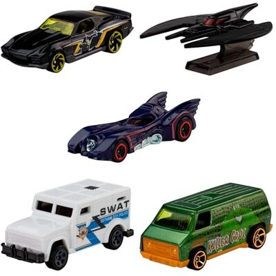 Hot Wheels 5-pak pojazdów Batmana Hot Wheels 5-pak pojazdów Batmana