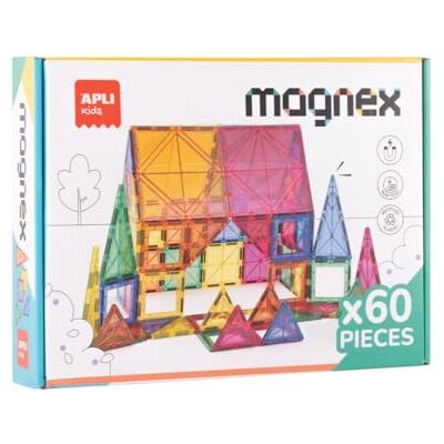 APLI Kids 20137 Magnex 60-częściowy zestaw konstrukcyjny Magnex Zestaw 3D dla dzieci 3+ Kolorowe magnetyczne karty geometryczne Zabawka edukacyjna Steam dla kreatywności i rozwoju poznawczego APLI Kids 20137 Magnex 60-częściowy zestaw konstrukcyjny Magnex Zestaw 3D dla dzieci 3+ Kolorowe magnetyczne karty geometryczne Zabawka edukacyjna Steam dla kreatywności i rozwoju poznawczego