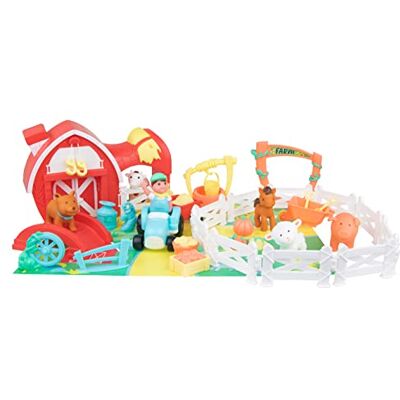 JC Toys - Moja pierwsza farma ze zwierzętami Lots to Play Toys, Zawiera 30 sztuk, zachęca do wyobraźni i kreatywności, Wielobarwny, Unisex, +18 miesięcy, 81499 JC Toys - Moja pierwsza farma ze zwierzętami Lots to Play Toys, Zawiera 30 sztuk, zachęca do wyobraźni i kreatywności, Wielobarwny, Unisex, +18 miesięcy, 81499