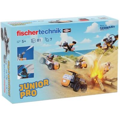 fischertechnik Junior Pro 576100 – zabawka konstrukcyjna dla dzieci, zestaw budowlany z 7 modelami z pojazdami gaśniczymi, od 5 lat, pomarańczowy fischertechnik Junior Pro 576100 – zabawka konstrukcyjna dla dzieci, zestaw budowlany z 7 modelami z pojazdami gaśniczymi, od 5 lat, pomarańczowy
