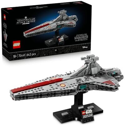 Lego Star Wars Krążownik szturmowy typu Venator, zestaw klocków do budowania, statek gwiezdny w średniej skali, pomysł na prezent dla dorosłych fanów Gwiezdnych Wojen, dla mężczyzny i kobiety 75441 Lego Star Wars Krążownik szturmowy typu Venator, zestaw klocków do budowania, statek gwiezdny w średniej skali, pomysł na prezent dla dorosłych fanów Gwiezdnych Wojen, dla mężczyzny i kobiety 75441
