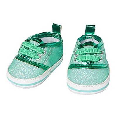 Heless 149 brokatowych trampek dla lalek, miętowy, rozmiar 38-45 cm, eleganckie buty z efektem wow na specjalne okazje, miętowy Heless 149 brokatowych trampek dla lalek, miętowy, rozmiar 38-45 cm, eleganckie buty z efektem wow na specjalne okazje, miętowy