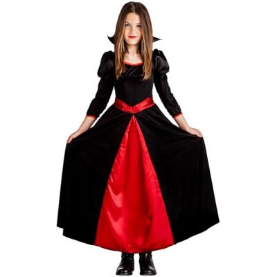 Boland kostium dla dziewczynek Vampire Diva, kostium wampirzycy, długa suknia na Halloween, karnawał i imprezy tematyczne Boland kostium dla dziewczynek Vampire Diva, kostium wampirzycy, długa suknia na Halloween, karnawał i imprezy tematyczne