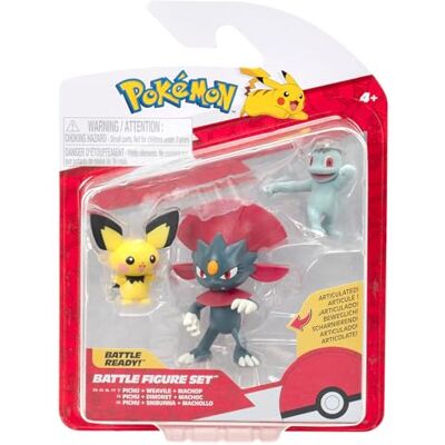 Pokémon Pokemon Battle Figure Set (3PK: Pichu, Machop, & Weavile) W23 Pokémon Pokemon Battle Figure Set (3PK: Pichu, Machop, & Weavile) W23