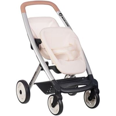 Smoby Maxi-Cosi Beżowy wózek dla bliźniaków Imitacja zabawki Jeździ 2 lalkami do 42 cm Ciche i wielokierunkowe koła Od 3 lat Wyprodukowano w Hiszpanii Smoby Maxi-Cosi Beżowy wózek dla bliźniaków Imitacja zabawki Jeździ 2 lalkami do 42 cm Ciche i wielokierunkowe koła Od 3 lat Wyprodukowano w Hiszpanii