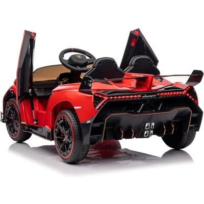 GarveeLife Lambo Veneno Elektryczny samochód dziecięcy 12 V, z pilotem rodzicielskim, nożyczkami, 3 prędkościami, reflektorami LED, przełącznikiem i muzyką, od 3 do 8 lat (czerwony) GarveeLife Lambo Veneno Elektryczny samochód dziecięcy 12 V, z pilotem rodzicielskim, nożyczkami, 3 prędkościami, reflektorami LED, przełącznikiem i muzyką, od 3 do 8 lat (czerwony)