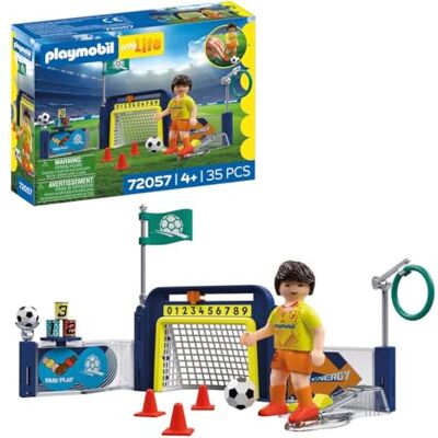 Playmobil My Life piłka nożna stacja treningowa boisko treningowe ze ścianą bramki i mechanizmem strzału zabawka dla piłki nożnej od 4 lat 72057 Playmobil My Life piłka nożna stacja treningowa boisko treningowe ze ścianą bramki i mechanizmem strzału zabawka dla piłki nożnej od 4 lat 72057