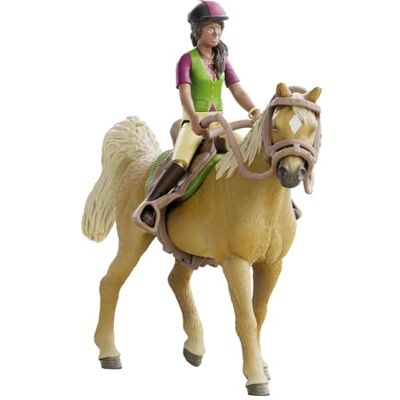 Schleich HORSE CLUB Sarah & Mystery 42714 ruchoma figurka z akcesoriami dla konia świetny prezent dla dziewczynek i chłopców zabawka od 5 lat 6 elementów ekskluzywnie na Amazon Schleich HORSE CLUB Sarah & Mystery 42714 ruchoma figurka z akcesoriami dla konia świetny prezent dla dziewczynek i chłopców zabawka od 5 lat 6 elementów ekskluzywnie na Amazon