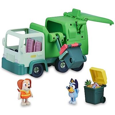 Bluey Śmieci Ciężarówka, Zabawka Ciężarówka z serii rysunków, Figurka i akcesoria, Edukacyjna gra na temat recyklingu dla chłopców i dziewcząt od 3 lat, słynna (BLY44010) Bluey Śmieci Ciężarówka, Zabawka Ciężarówka z serii rysunków, Figurka i akcesoria, Edukacyjna gra na temat recyklingu dla chłopców i dziewcząt od 3 lat, słynna (BLY44010)