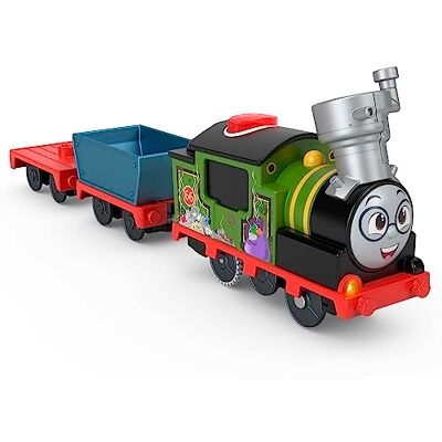 THOMAS & FRIENDS Tomek i przyjaciele gadający pociąg zabawkowy, napędzany bateriami, napędzany silnikiem z frazami, dźwiękami i ładunkiem, do zabawy w przedszkolu, wersja angielska brytyjska, HRB39 THOMAS & FRIENDS Tomek i przyjaciele gadający pociąg zabawkowy, napędzany bateriami, napędzany silnikiem z frazami, dźwiękami i ładunkiem, do zabawy w przedszkolu, wersja angielska brytyjska, HRB39