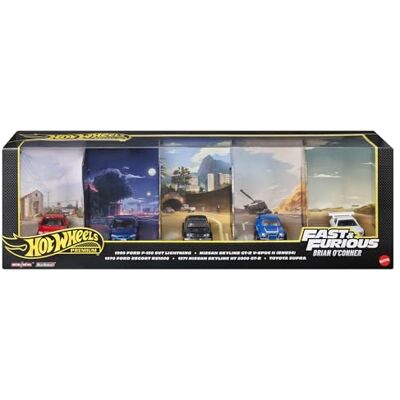 Hot Wheels Premium Fast & Furious zestaw 5 metalowych aut Hot Wheels Premium Fast & Furious zestaw 5 metalowych aut