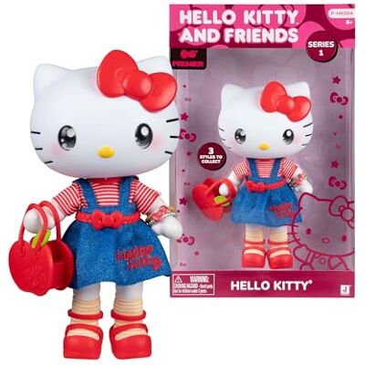 Hello Kitty Lalka Premier o wysokości 20 cm, 9 punktów, zdejmowane ubrania i akcesoria, dla kolekcjonerów, dziewcząt i dzieci od 3 lat Hello Kitty Lalka Premier o wysokości 20 cm, 9 punktów, zdejmowane ubrania i akcesoria, dla kolekcjonerów, dziewcząt i dzieci od 3 lat