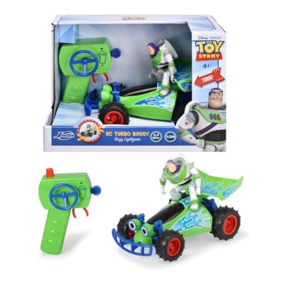 Jada Dickie Toys RC Toy Story Buggy with Buzz 1:24 Figurka Buggy RC Toy Story 1:24; Buzz Astrala zintegrowana; Turbo 7,5 km/h Jada Dickie Toys RC Toy Story Buggy with Buzz 1:24 Figurka Buggy RC Toy Story 1:24; Buzz Astrala zintegrowana; Turbo 7,5 km/h