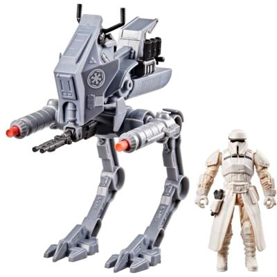 Star Wars AT-RT Resztek Imperium z kierowcą z serii ActionVerse, figurka i model pojazdu, zabawki z filmu : The Mandalorian & Grogu dla chłopców i dziewczynek w wieku od 4 lat Star Wars AT-RT Resztek Imperium z kierowcą z serii ActionVerse, figurka i model pojazdu, zabawki z filmu : The Mandalorian & Grogu dla chłopców i dziewczynek w wieku od 4 lat
