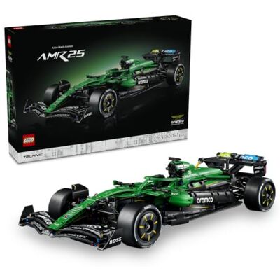 Lego Technic Bolid F1 Aston Martin Aramco AMR25, zestaw konstrukcyjny dla dorosłych, kolekcjonerski model samochodu, dekoracja do salonu lub biura i pomysł na prezent 42240 Lego Technic Bolid F1 Aston Martin Aramco AMR25, zestaw konstrukcyjny dla dorosłych, kolekcjonerski model samochodu, dekoracja do salonu lub biura i pomysł na prezent 42240