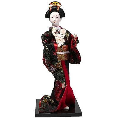 Japońska lalka Lachinuse - Tradycyjna figura z kimono - 31cm Japońska lalka Lachinuse - Tradycyjna figura z kimono - 31cm