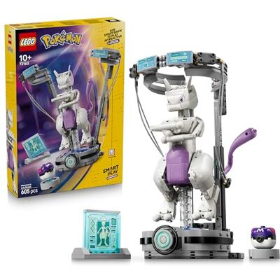 Lego Pokémon SMART Play: Ucieczka z laboratorium Mewtwo, interaktywny zestaw kompatybilny ze SMART Tagiem i figurką Pokémona z klocków, pomysł na prezent dla chłopców i dziewczynek od 10 lat 72163 Lego Pokémon SMART Play: Ucieczka z laboratorium Mewtwo, interaktywny zestaw kompatybilny ze SMART Tagiem i figurką Pokémona z klocków, pomysł na prezent dla chłopców i dziewczynek od 10 lat 72163