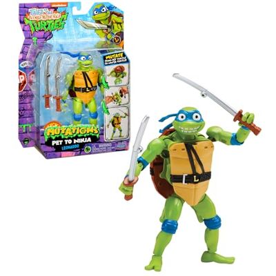 Preserie-Leonardo Żółwie Ninja Mutant Chaos, Leonardo w wersji Action Figure przekształcana żółwia w ninja, 15 cm przegubowa figurka, dla dzieci od 4 lat Preserie-Leonardo Żółwie Ninja Mutant Chaos, Leonardo w wersji Action Figure przekształcana żółwia w ninja, 15 cm przegubowa figurka, dla dzieci od 4 lat